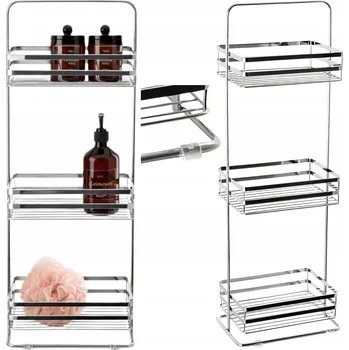 Koupelnový nábytek AWD interior koupelnový regál chromovaný AWD02041855