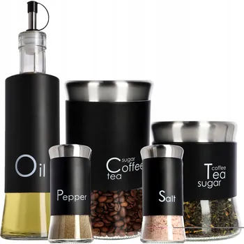 Dóza na potraviny Sada černých dóz Kadax K4524, 5 ks