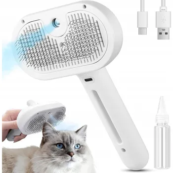 Péče o srst a drápky Elektrický parní kartáč na vyčesávání srsti psa kočky, samočisticí