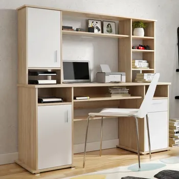 Nábytek Psací stůl s policí Elian WM0041 dub sonoma/bílý