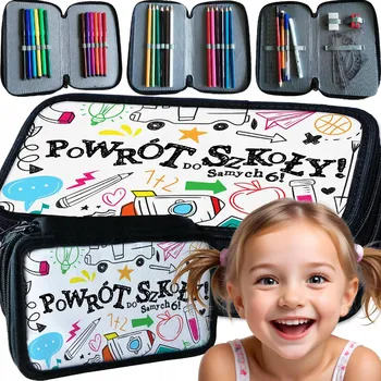 Penál ŠKOLNÍ PENÁL S VYBAVENÍM DO ŠKOLY ZPĚT DO ŠKOLY PRO DÍTĚ