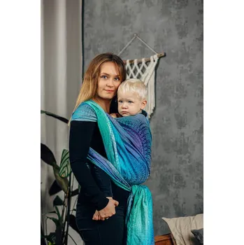 Šátek na nošení dítěte LennyLamb Baby Wrap PEACOCK’S TAIL - FANTASY Velikost: 7