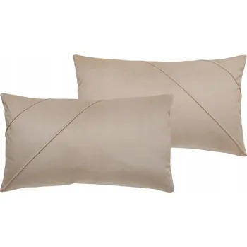 Povlak na polštářek DEKORAČNÍ povlak na polštář velur samet béžový 50x60 cm
