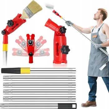 Malířský štětec PRODLUŽOVACÍ NÁSTAVEC NA ŠTĚTEC S OTOČNÝM KLOUBEM 180° - UNIVERZÁLNÍ UCHYCENÍ ŠTĚTCE, DLOUHÁ RUKOJEŤ
