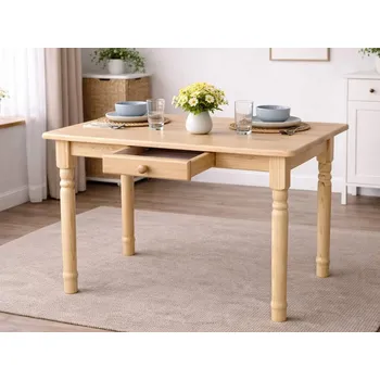 Jídelní stůl Jídelní stůl z masivu MET ST06 se šuplíkem Rozměr stolu: 90x60 cm