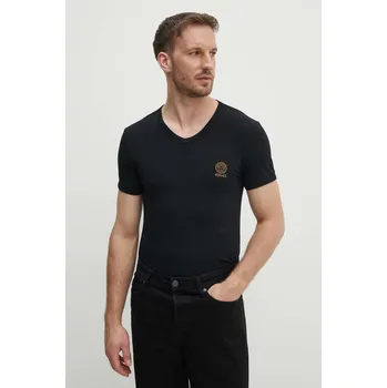 Pánské tričko Tričko Versace AUU01004.1A10011 černá 99X, vel. M