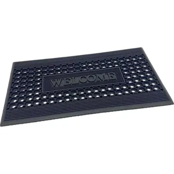Rohožka Gumová vstupní rohož FLOMA HoneyComb Ramp Welcome - délka 45 cm, šířka 75 cm, výška 1,5 cm - 85635523
