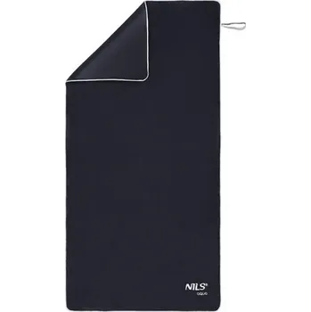 Ručník Velký rychleschnoucí ručník 160x80 Černý NILS z mikrovlákna, měkký a savý