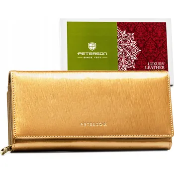 Peněženka Peterson peněženka z pravé kůže zlatá PTN 42100-SH-1056 CH - dámská