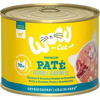 Krmivo pro kočku WOW CAT Adult kuře a krevety 6× 200 g