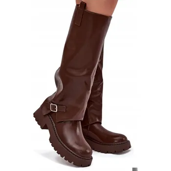 Dámské kozačky Butosklep dámské kozačky ke kolenům s plochým podpatkem, velikost 38