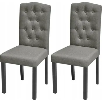 Jídelní židle Šedé jídelní židle 2 ks z masivního dřeva, rozměry 42 x 51,5 x 95 cm