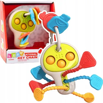 Hračka pro nejmenší EDUKAČNÍ SENZORICKÉ KLÍČE HRAČKA S POHYBLIVÝMI PRVKY PRO MIMINKA