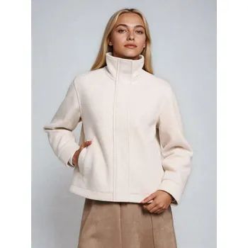 Dámský svetr Sinsay - Žebrovaná bunda se stojáčkem - béžová - 343HC-02M - 343HC-02M-XXL