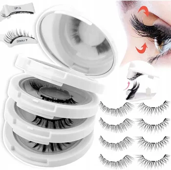 Umělé řasy 4 Páry Magnetických Řas, Umělé Magnetické Řasy 3D s Aplikátorem
