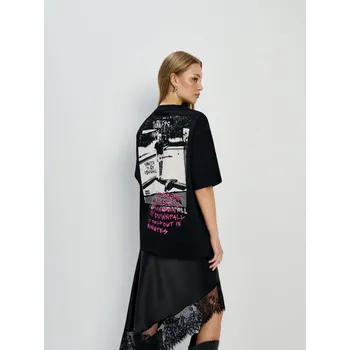 Dámské tričko Tričko s potiskem Machine Gun Kelly - M - House - černá - 509HD-99X