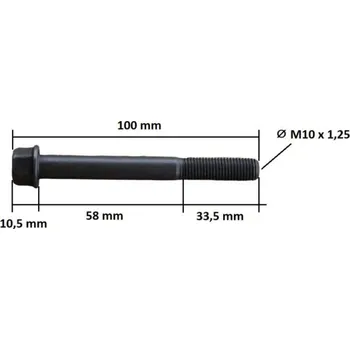 Kryt motoru Šroub pro hlavy válců Kubota série B, L, L1 Šroub pro hlavy válců Kubota série B, L, L1