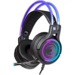 Defender Cosmo Pro RGB herní sluchátka s mikrofonem, drátová, černá, 7.1 (virtuálně), 50 mm měniče typ USB