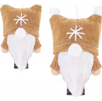 Vánoční dekorace VÁNOČNÍ KOULE NA VÁNOČNÍ STROMEČEK DEKORACE ZÁVĚSNÝ SKŘÍTEK TRPASLÍK PŘÍVĚSEK 8 cm VÁNOČNÍ