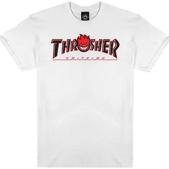Pánské tričko tričko Thrasher Spitfire Big Head Outline bílé S