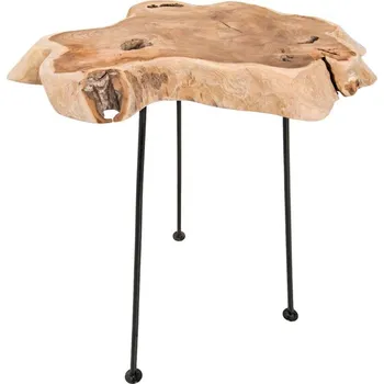 Konferenční stolek Noble Home Odkládací stolek Ruto, 40 cm, neošetřený teak