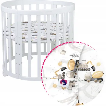 Prostěradlo Prostěradlo do Waldin KOLO 73 cm MINI do postýlky Kulaté Bavlna Vzory