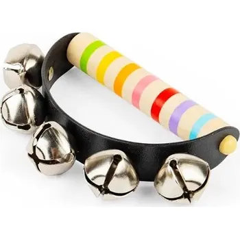 Hudební nástroj pro děti Bigjigs Toys Rolničky s dřevěnou rukojetí