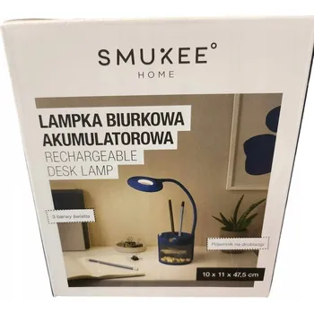 Lampička SMUKEE Akumulátorová stolní lampička s organizérem, 10x11x47,5 cm, GRANÁTOVÁ (tmavě modrá)