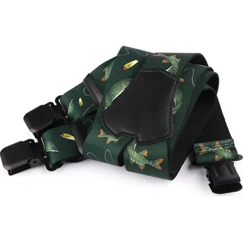 Kšandy Šle rybářské šíře 4 cm délka 120 cm, střední, 8 zelená tmavá