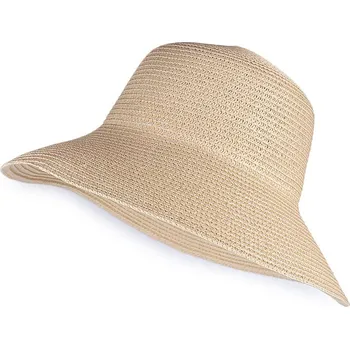 Klobouk Dámský letní klobouk / slamák k dozdobení, velké, 2 režná