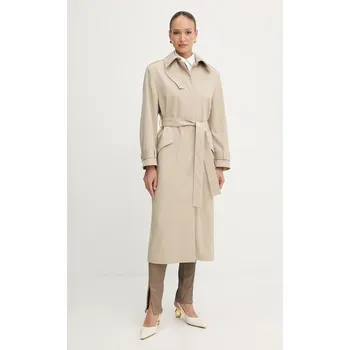 Dámský kabát Vlněný trenčkot BOSS Ciolet 50543198 béžová 80X, vel. 36