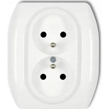 Elektrická zásuvka Bílá nástěnná Elektrická Zásuvka Karlik