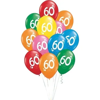 Balónek Latexové balónky číslo 60 mix barev 12ks