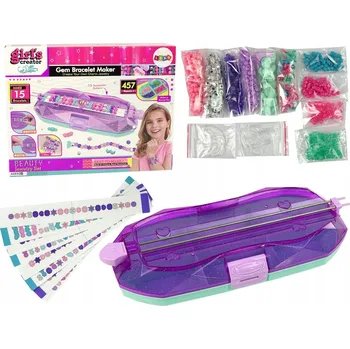 kreativní sada SADA KORÁLKŮ PRO VÝROBU NÁRAMKŮ A BIŽUTERIE, KREATIVNÍ HRAČKA PRO DĚTI