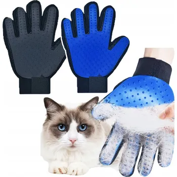 Kartáč pro zvířata RUKAVICE PRO ČESÁNÍ SRSTI PSA KOČKY GUMOVÝ KARTÁČ HŘEBEN