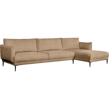 Sedací souprava Pravá rohová pohovka Fenix (verze 322) - Quarto castel 15, černá matná 322x87 cm