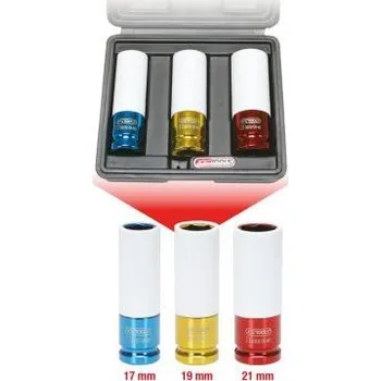 KS Tools Souprava silových nástrčných ořechů na hliníkové ráfky 1/2", 3dílná 515.1005