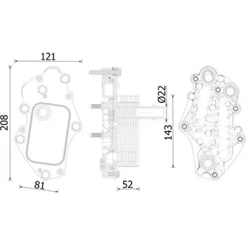 Motor automobilu Olejový chladič, motorový olej MAHLE CLC 277 000S