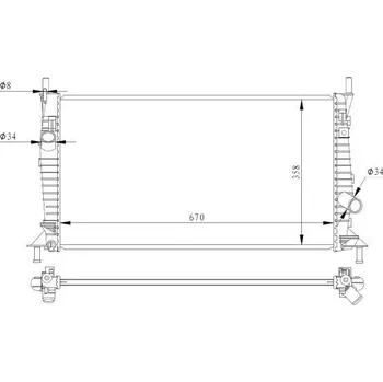 Chladič motoru Chladič, chlazení motoru NRF 550014