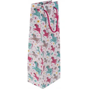 Dárková taška Dárková taška na láhev 10 x 10 x 35 cm - Různé vzory