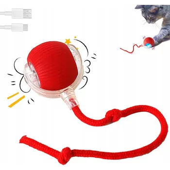 Hračka pro psa INTERAKTIVNÍ MÍČEK pro kočky psy HRAČKA USB vibrace LED elektrický