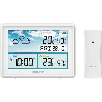 Meteostanice Meteostanice BALDR B0359B s Předpovědí, Teplotními Alarmy a Bezdrátovým Snímačem