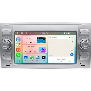 GPS navigace AUTORÁDIO GPS NAVIGACE FORD C-MAX 2006-2010 ANDROID CARPLAY 6/128 GB