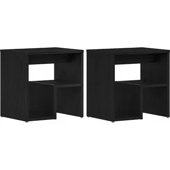 Noční stolek Černý noční stolek 40 x 30 x 40 cm z dřevotřísky