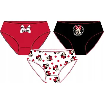 Dívčí kalhotky Minnie Mouse 3 kusy v balení, Velikost 128/134