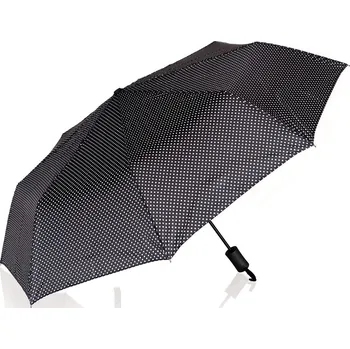 Deštník PRETTY UP deštník 52cm skládací ČER s puntíky