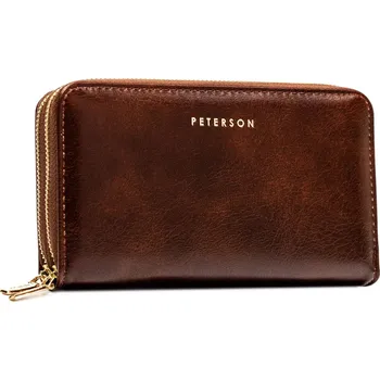 Peněženka Trendy dámská koženková peněženka Peterson Aurika, hnědá