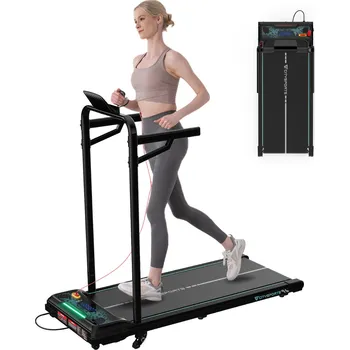 Kardio stroj CITYSPORTS Běžecký pás se sklonem 13,41 %, 440 W, 6,0 km/h, Bluetooth, odnímatelné loketní ZELENÁ|ČERNÁ