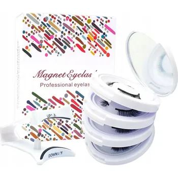 Umělé řasy MAGNETICKÉ UMĚLÉ ŘASY SADA 4 PÁRY opakovaně použitelné S aplikátorem