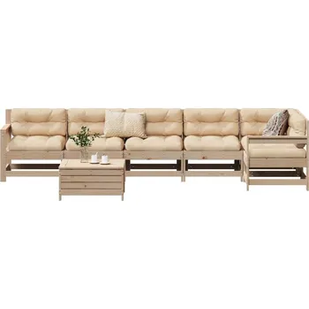 Zahradní lavice zahrada-XL 7dílná zahradní sedací souprava masivní borové dřevo 3250904